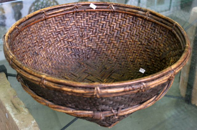 Appraisal: A woven rice basket Philippines cm diameter