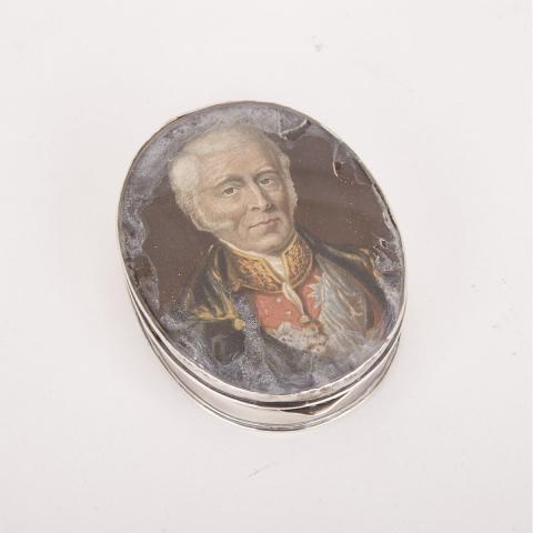 Appraisal: English Silver Arthur Wellesley st Duke of Wellington Portrait Miniature