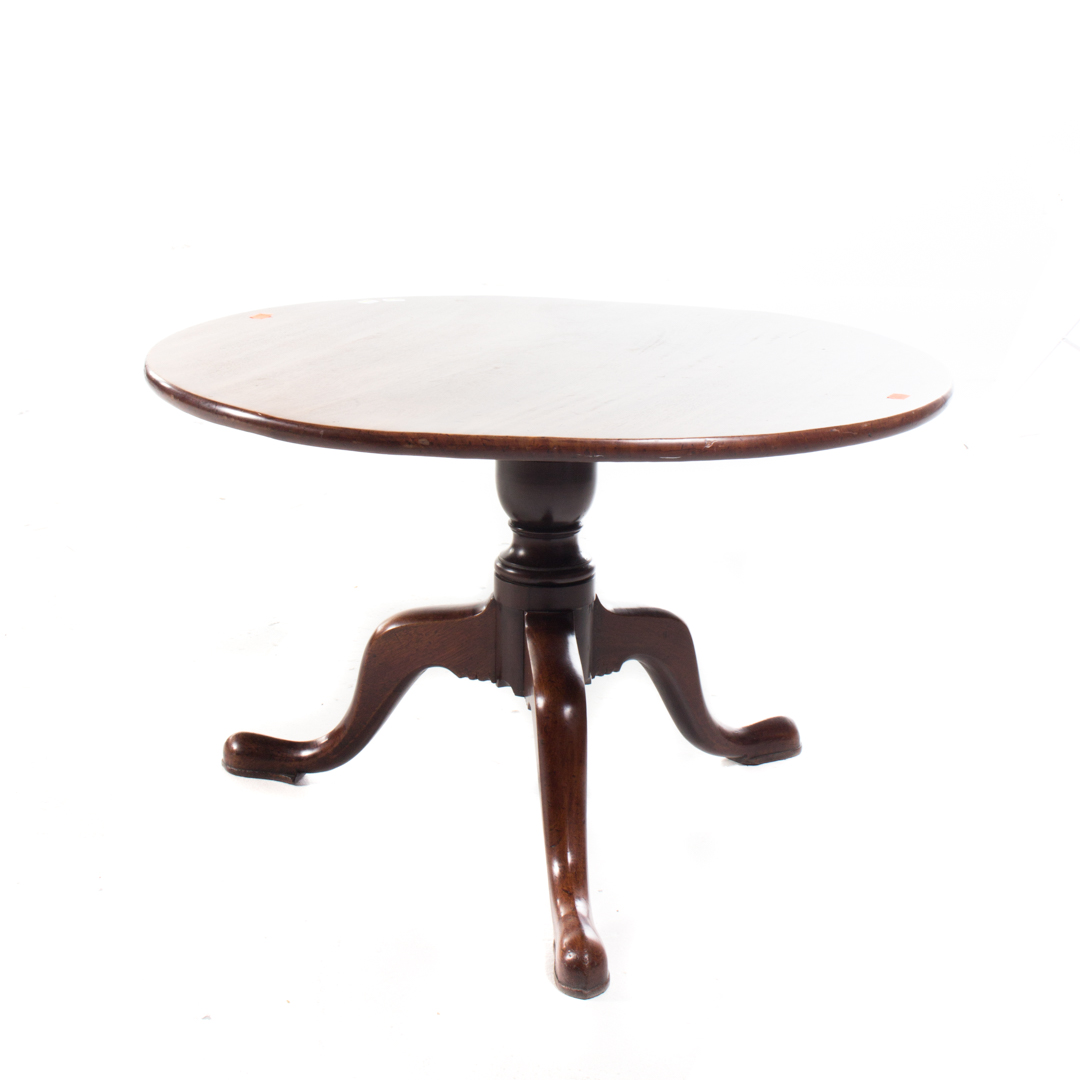 Appraisal: Federal mahogany tea table in H in Diam Condition reduced