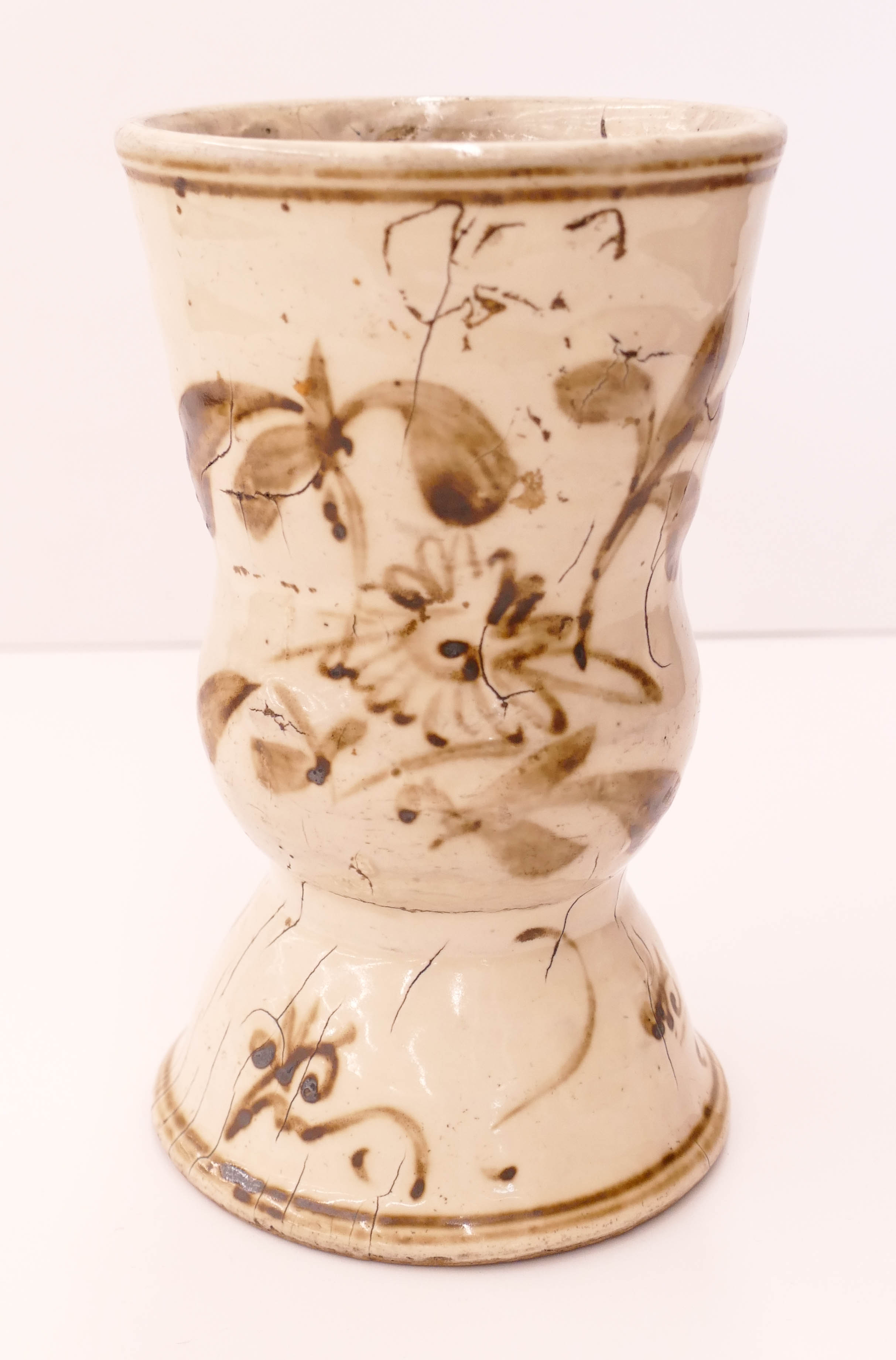 Appraisal: Chinese Ming Cizhou Pedestal Vase ''x '' Unusual form with