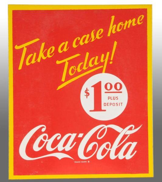 Appraisal: Masonite Coca-Cola Sign Description s Beautiful unused condition Condition Near