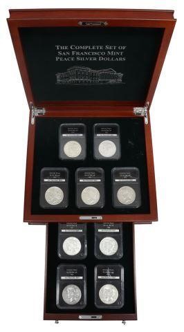 Appraisal: The Complete Set of San Francisco Mint Peace Silver Dollars