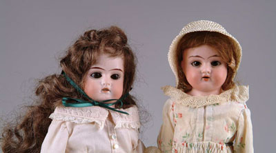 Appraisal: LOT OF GERMAN BISQUE DOLLS - - respectively Both shoulder