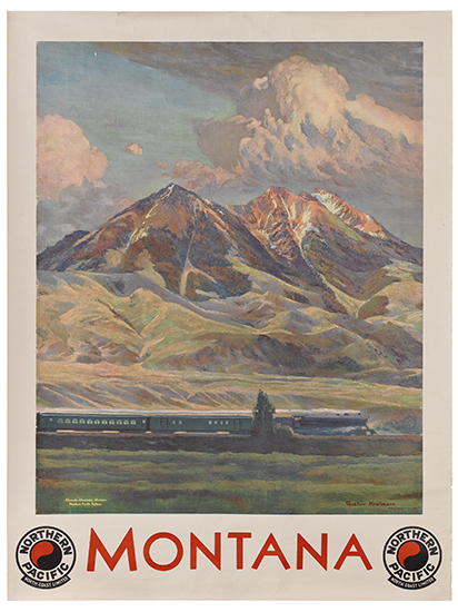 Appraisal: GUSTAV W KROLLMAN - MONTANA NORTHERN PACIFIC x inches x