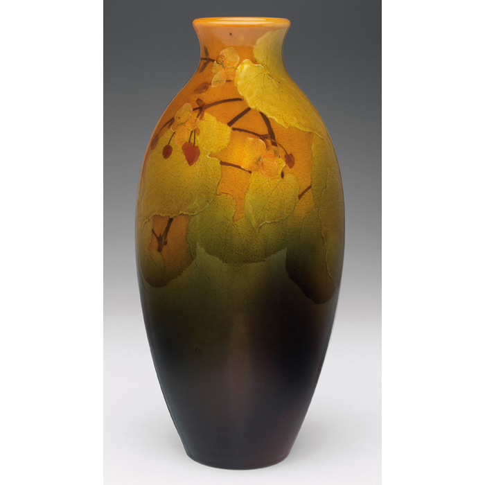 Appraisal: Rookwood vase bulbous shape in a Standard glaze unusual design