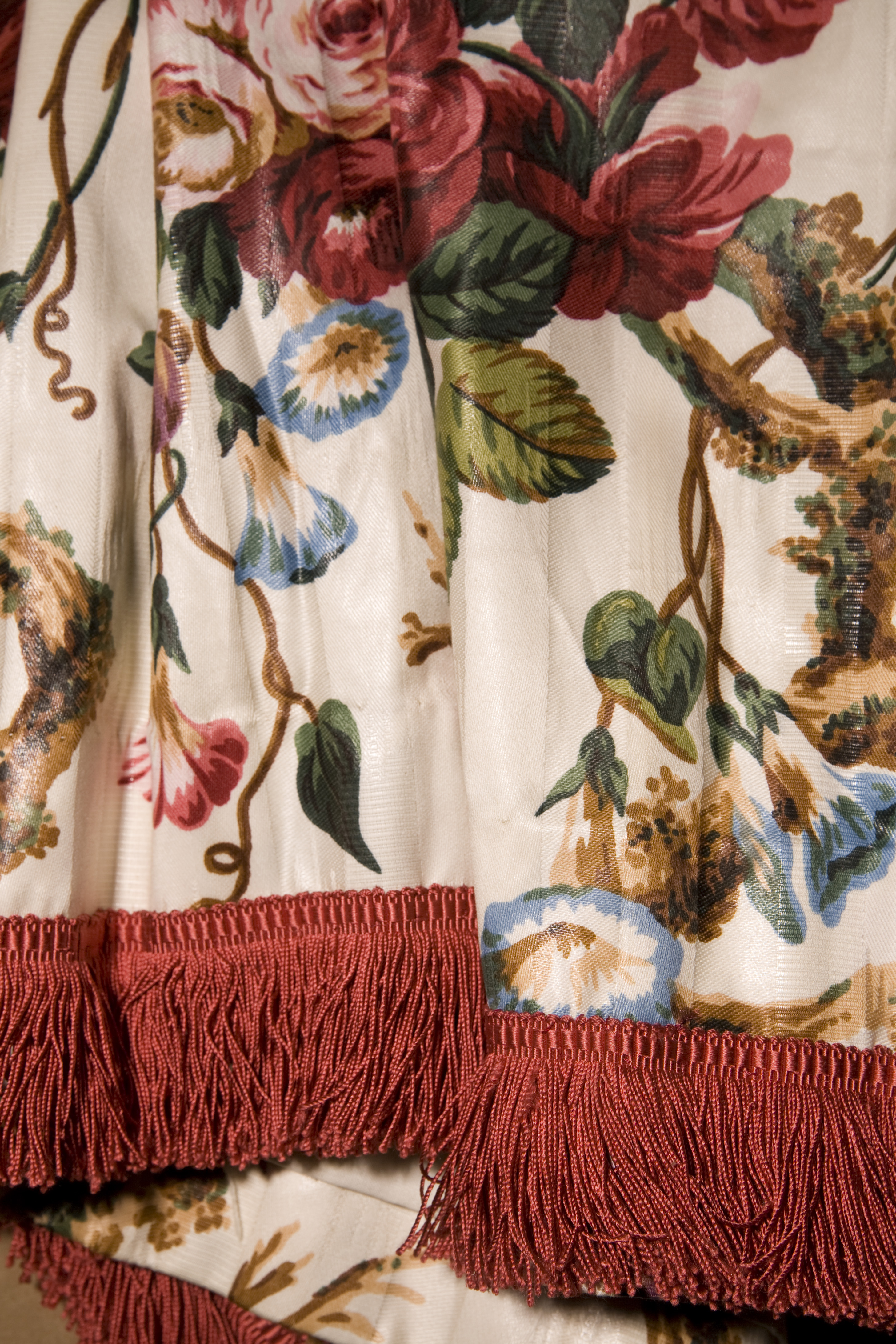 Appraisal: TWO PAIR OF FLORAL CHINTZ CURTAINS AND A PAIR OF