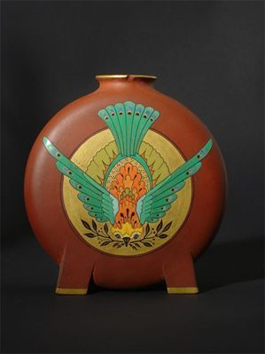 Appraisal: A rare Minton Art Pottery moonflask designed by Dr Christopher