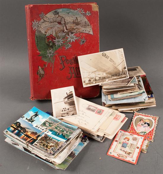 Appraisal: Assortment of postcards and stamped covers notably a photographic postcard