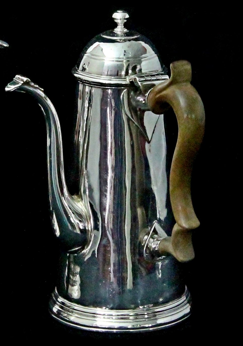 Appraisal: A Queen Anne silver chocolate pot William Gamble London of