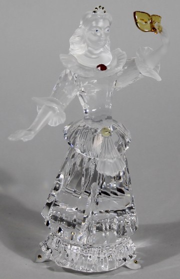 Appraisal: A Swarovski ballroom crystal figure no GS with frosted red