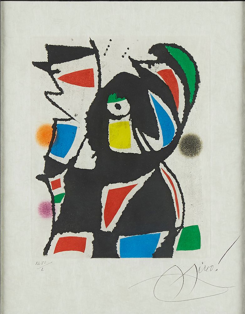 Appraisal: Joan Miro Aquatint from Le Marteau Sans Maitre Joan Miro