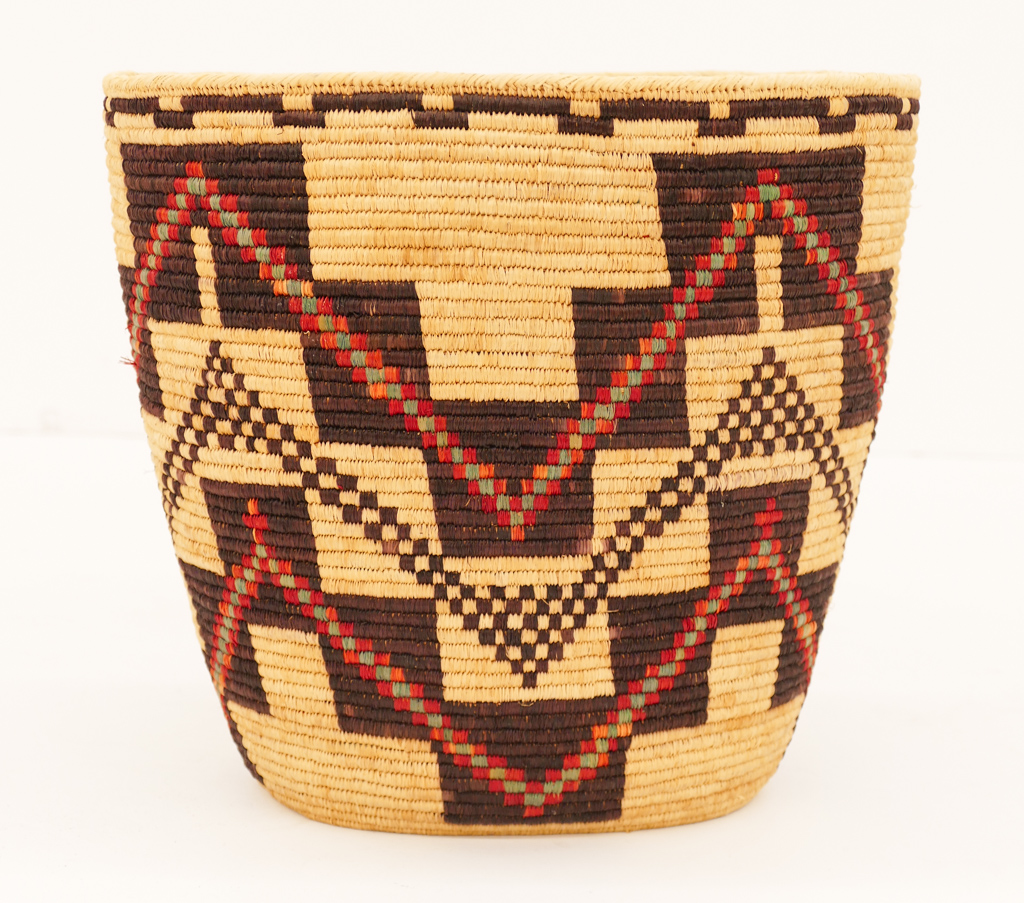 Appraisal: Richard Cultee - Skokomish Large Indian Basket ''x '' Geometric