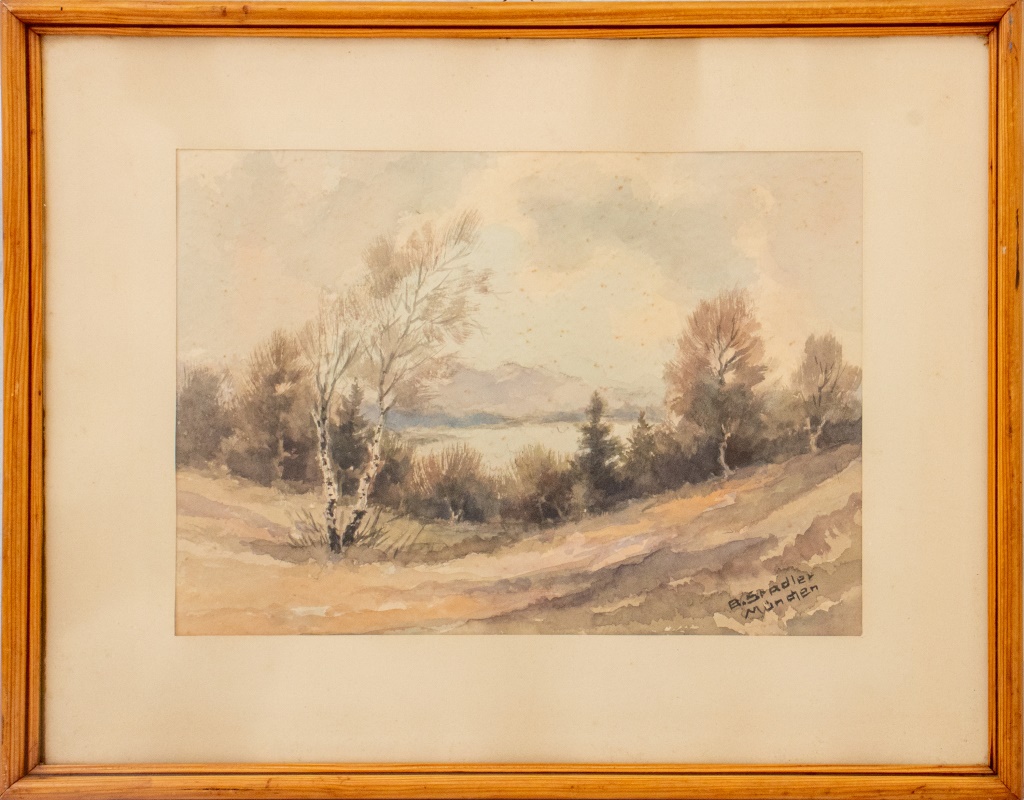 Appraisal: BERNO STRADLER GERMAN LANDSCAPE WATERCOLOR Berno Stadler German XX landscape