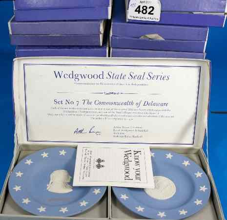 Appraisal: Wedgwood Jasperware American State Seals complete set