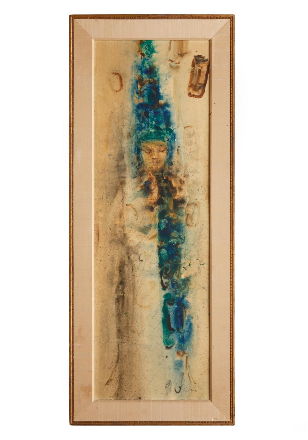 Appraisal: Charles Reinike Jr American Louisiana - Guanyin mixed media on