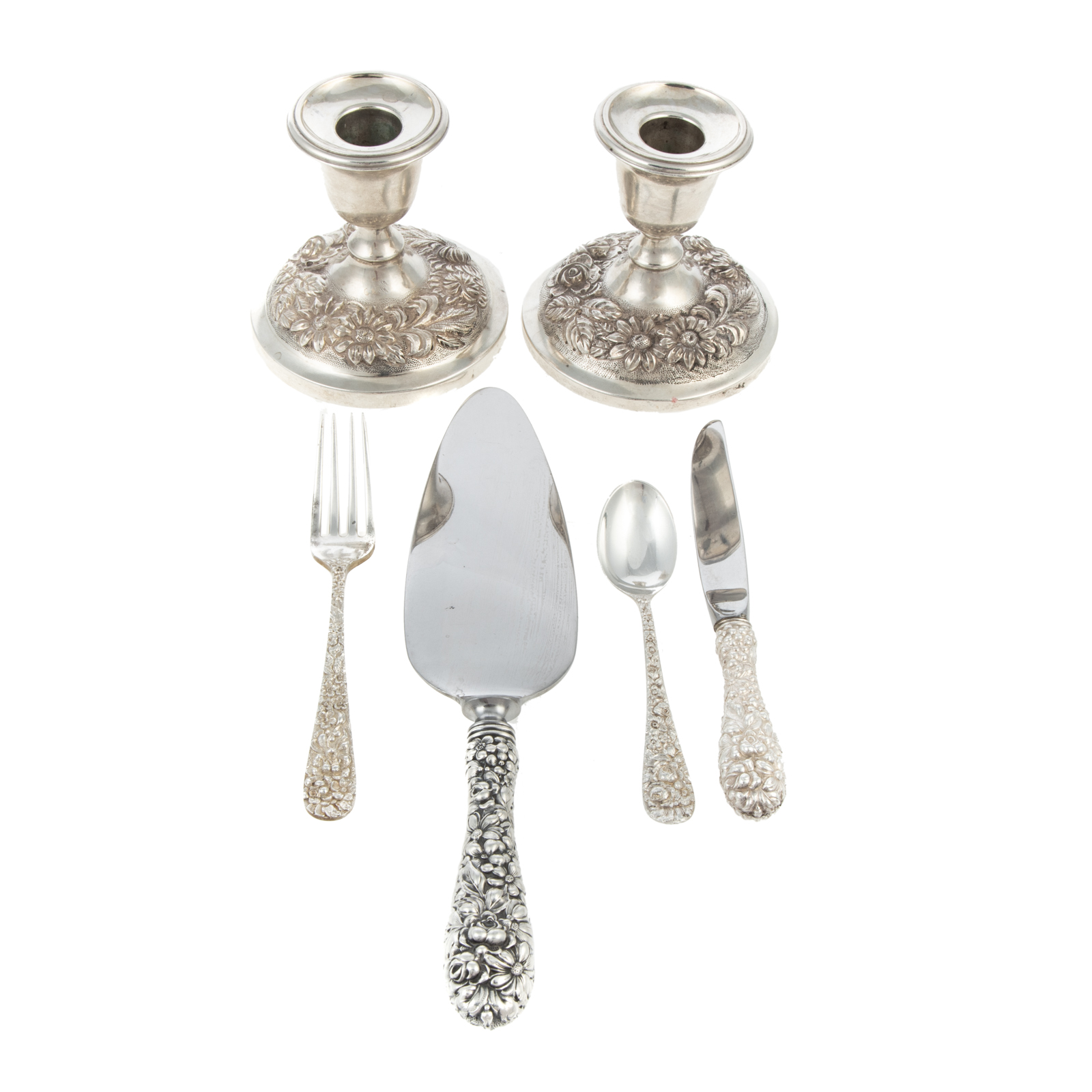 Appraisal: COLLECTION OF STIEFF STERLING SILVER Including a pair of Princess