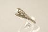 Appraisal: LADY'S RING - Antique platinum ring set in center with