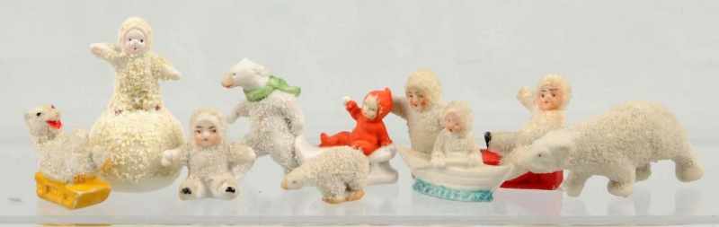 Appraisal: Lot of China Bisque Snow Babies Description German and Japanese