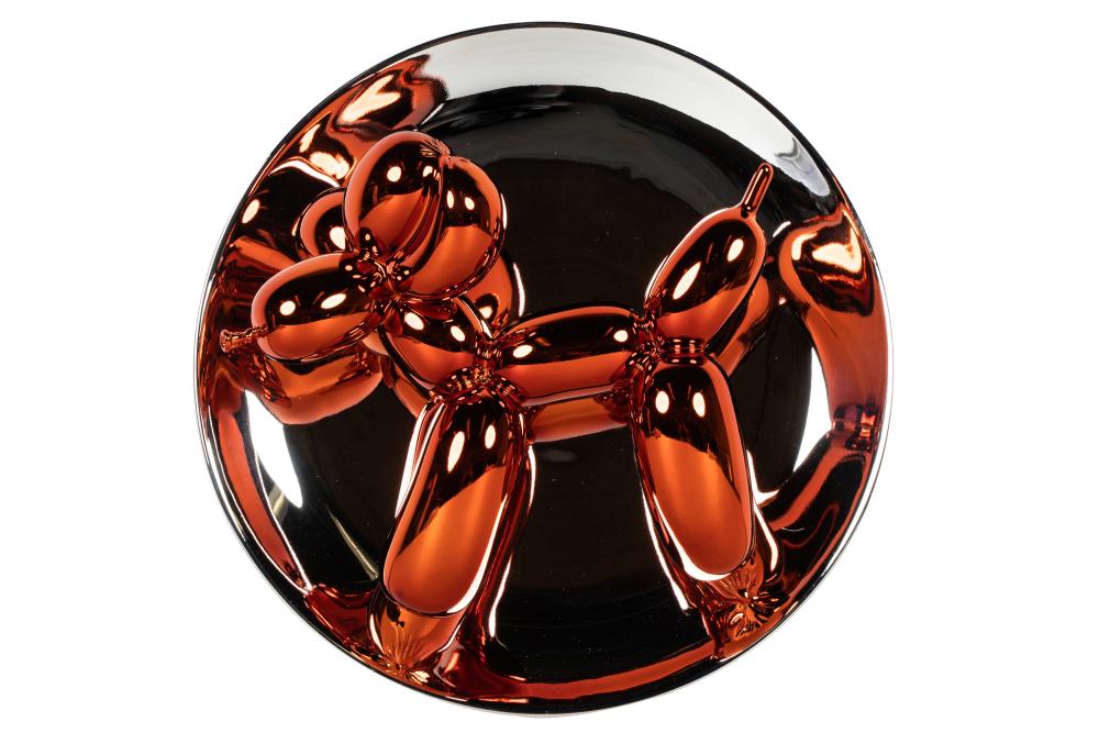 Appraisal: JEFF KOONS B BALLOON DOG ORANGE for Bernardaud porcelain signed