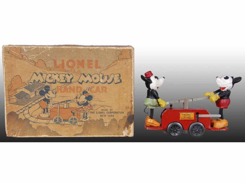 Appraisal: Lionel Walt Disney Mickey Minnie Mouse Hand Car Description ''