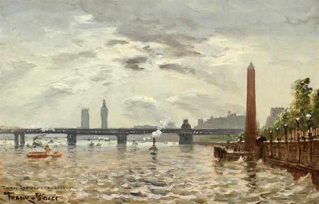 Appraisal: FRANK MYERS BOGGS American - On the Thames oil on