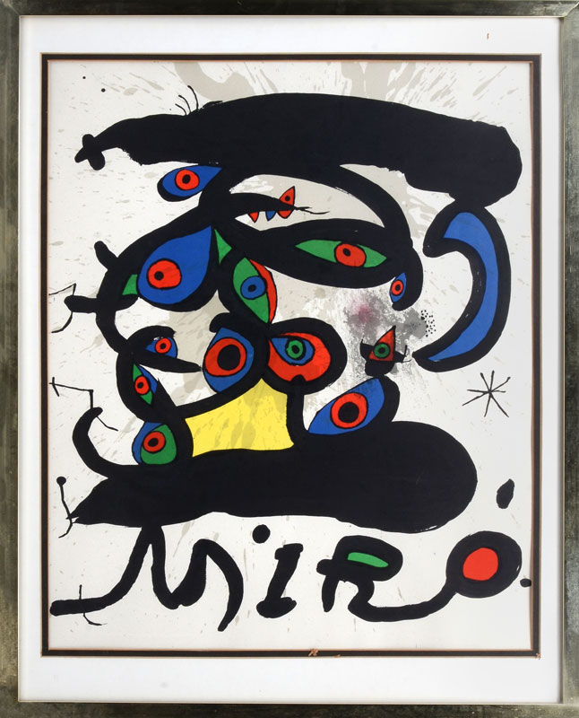 Appraisal: MIRO LITHOGRAPH sight size '' x '' framed '' x