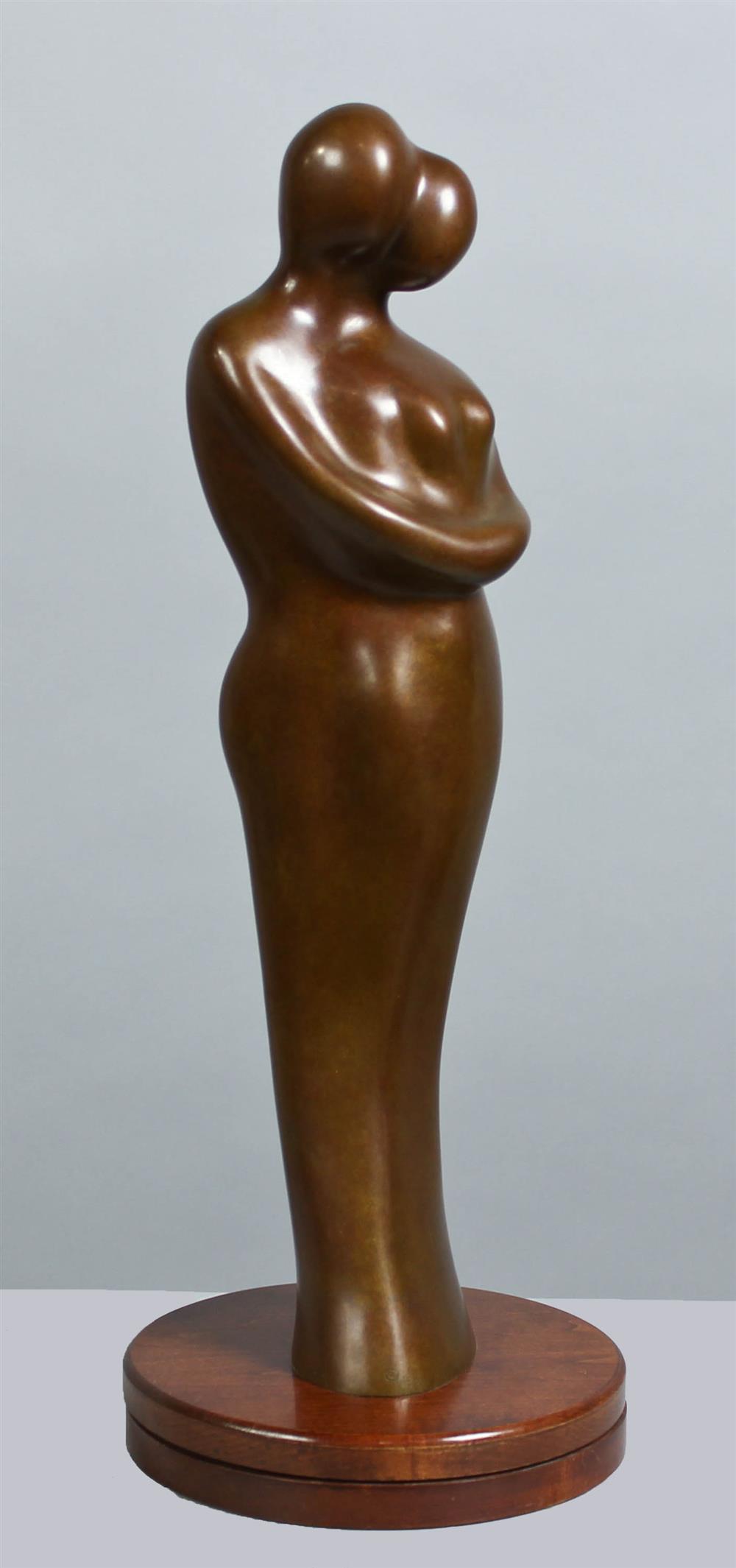 Appraisal: RETHA WALDEN GAMBARO NATIVE AMERICAN CREEK - PATINATED BRONZE SCULPTURE