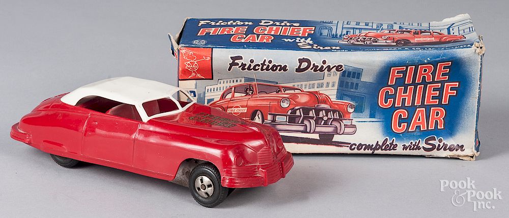 Appraisal: Marx plastic friction fire chief car Marx plastic friction fire