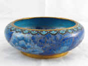 Appraisal: A brass bowl cloisonne enamelled with butterflies and flowers in