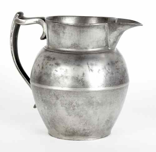 Appraisal: Cranston Rhode Island pewter pitcher ca bearing the touch of