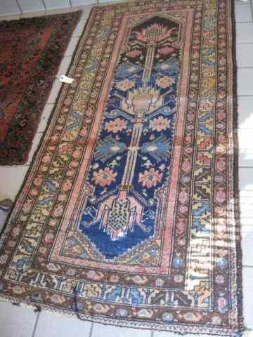 Appraisal: Hamadan Style Persian Handmade Rug geometrics and stylized floral '