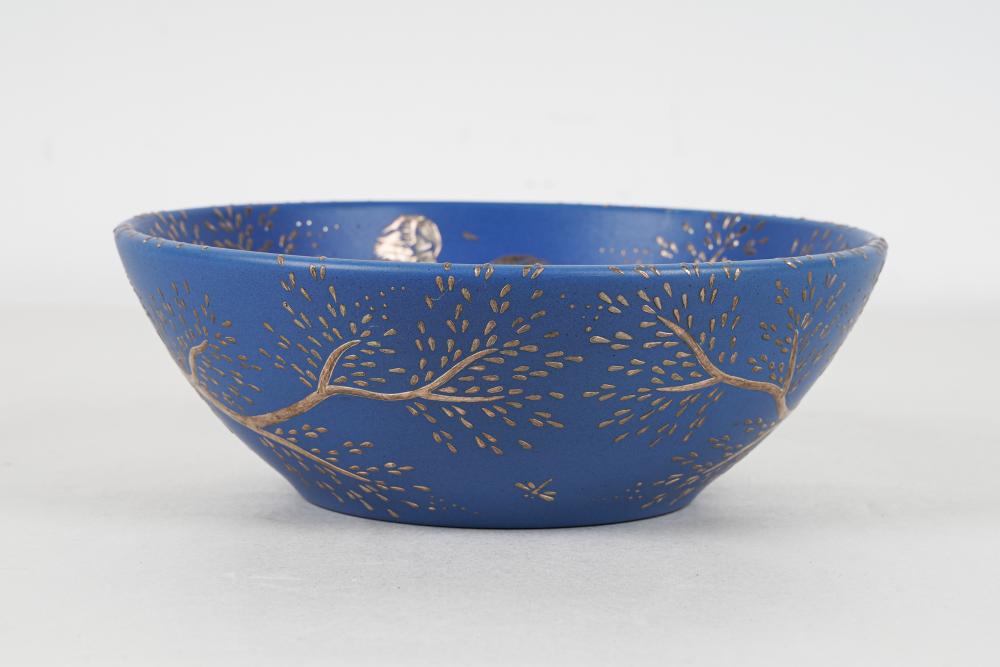 Appraisal: EMILIA CASTILLO SILVER INLAID CERAMIC BOWLsigned to underside 'Emilia Castillo