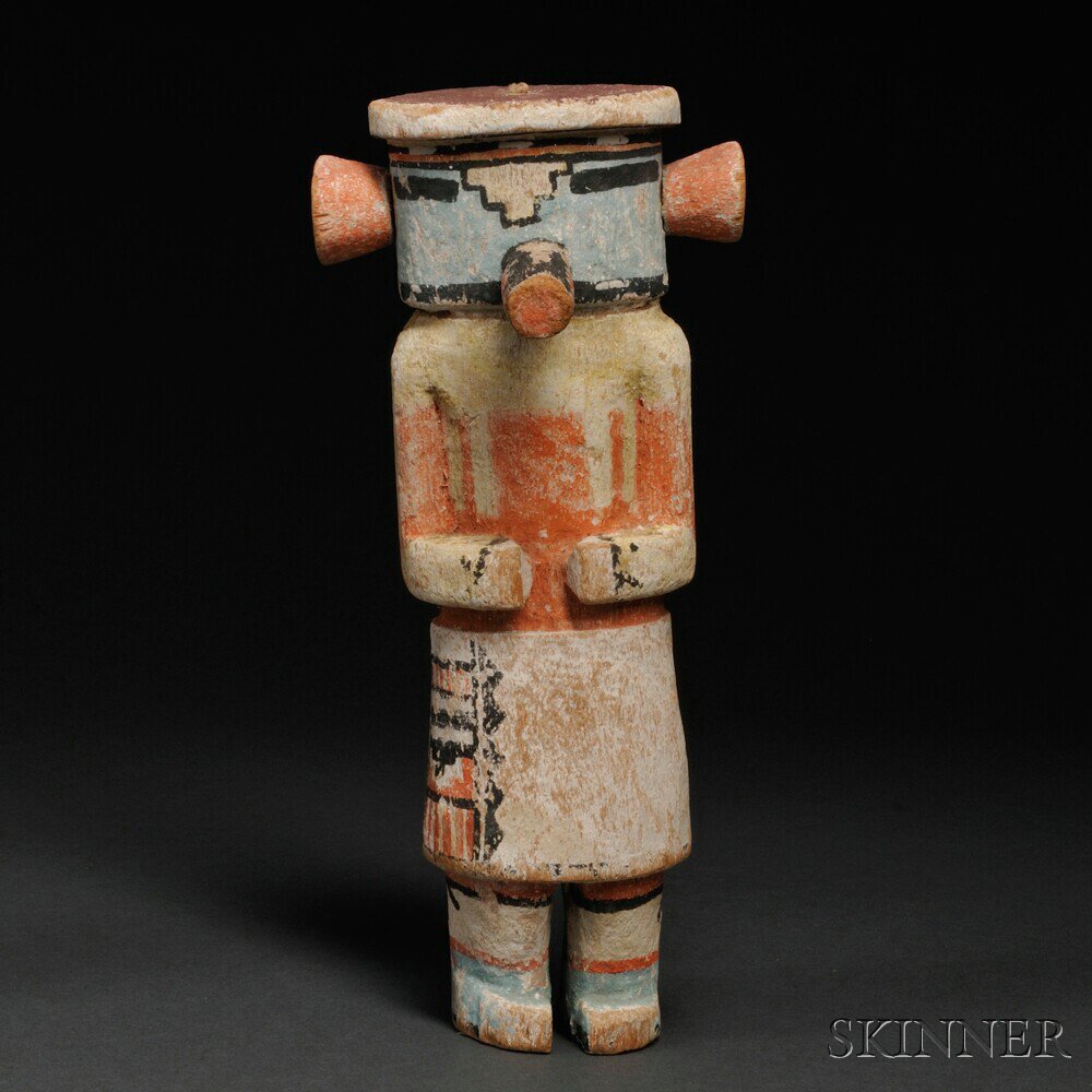 Appraisal: Hopi Polychrome Carved Wood Kachina with long snout and arms