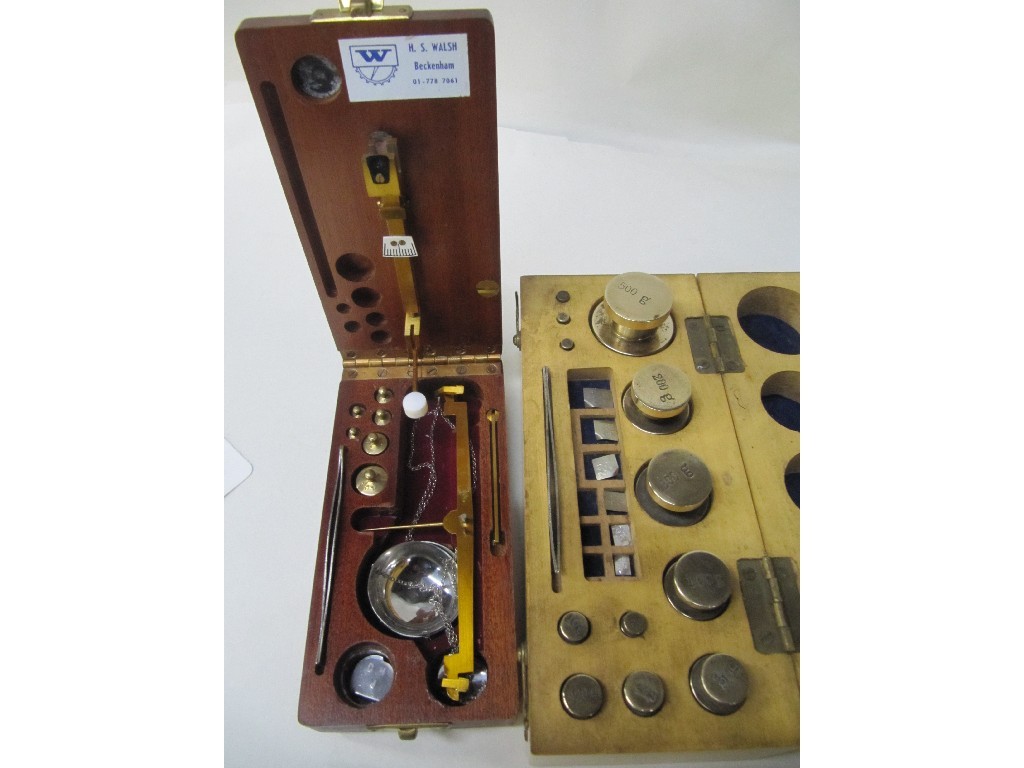 Appraisal: Lot comprising cased set of scales and a set of