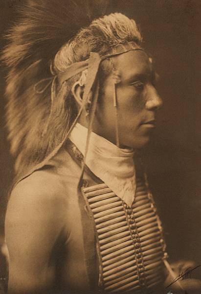 Appraisal: Edward S Curtis American - Portrait of a Crow Warrior