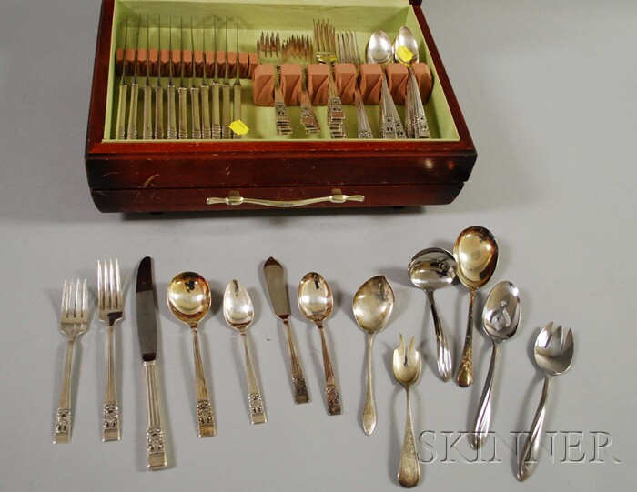 Appraisal: Two Boxed Oneida Community Silver-plated Flatware Services a Coronation pattern