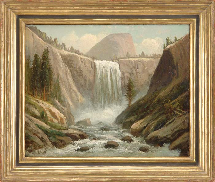 Appraisal: THOMAS HILL American - VERNAL FALLS YOSEMITE Oil on canvas