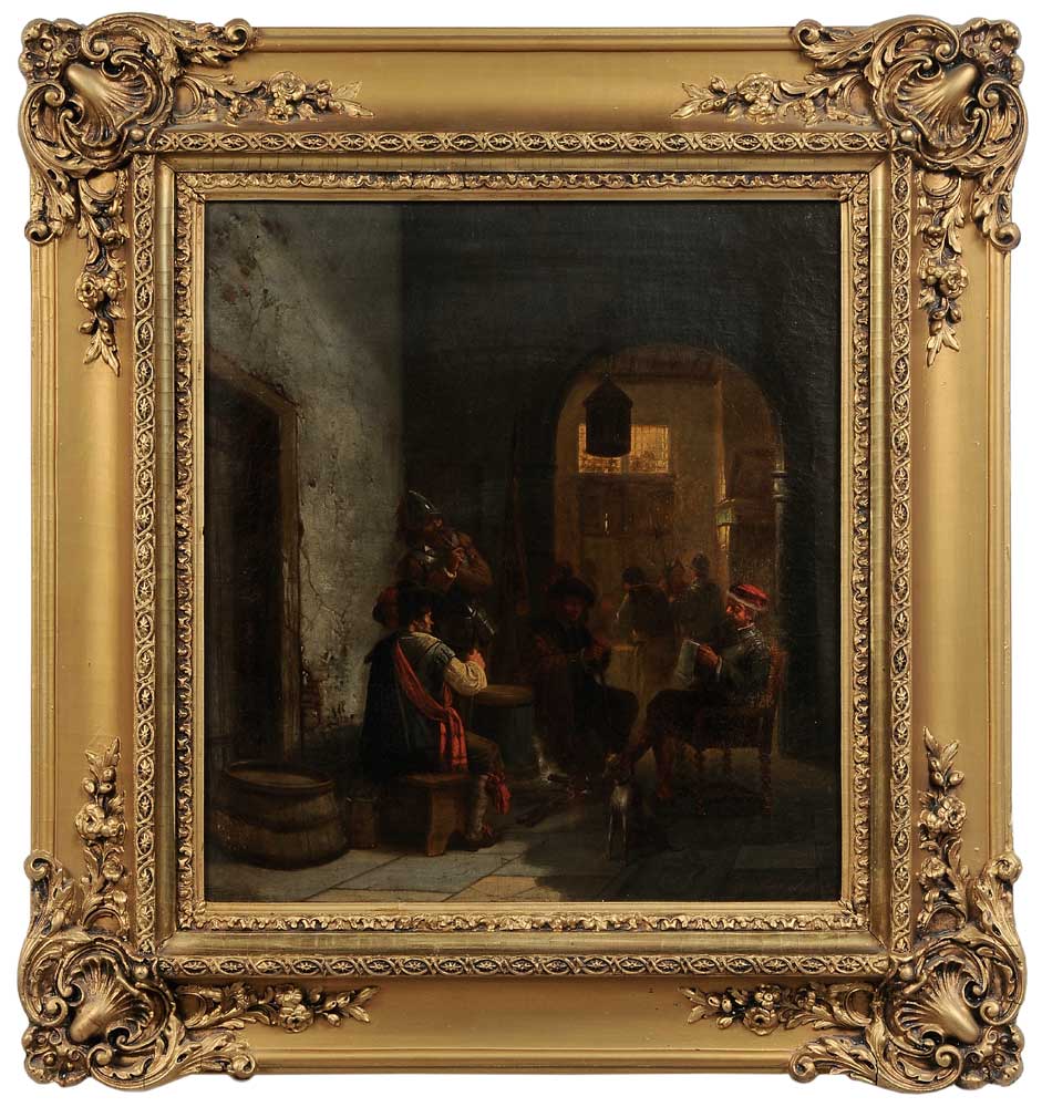 Appraisal: Louis Tielemans Flemish - Tavern Interior signed lower right L