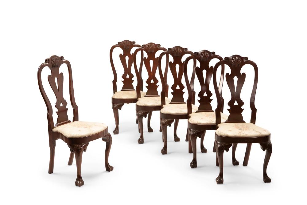 Appraisal: A set of Kittinger Queen Anne-style dining chairs Fourth-Quarter th