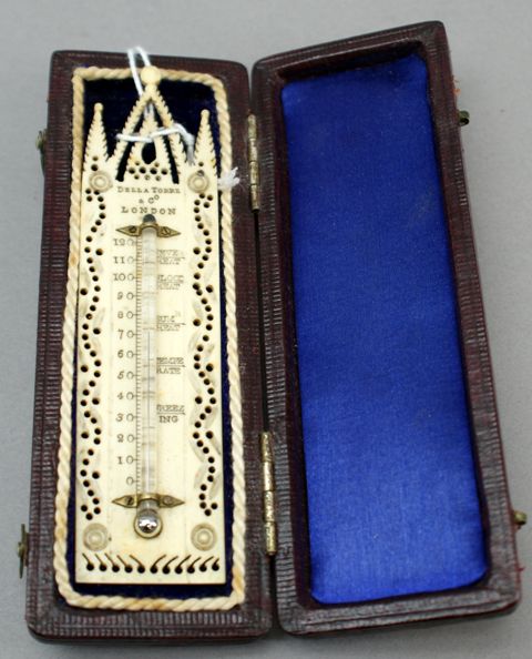 Appraisal: A fine th century personal thermometer by Della Torre of