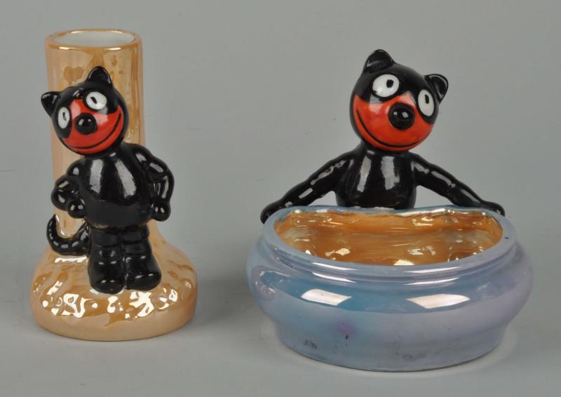 Appraisal: Lot of Ceramic Felix the Cat Items Includes a small