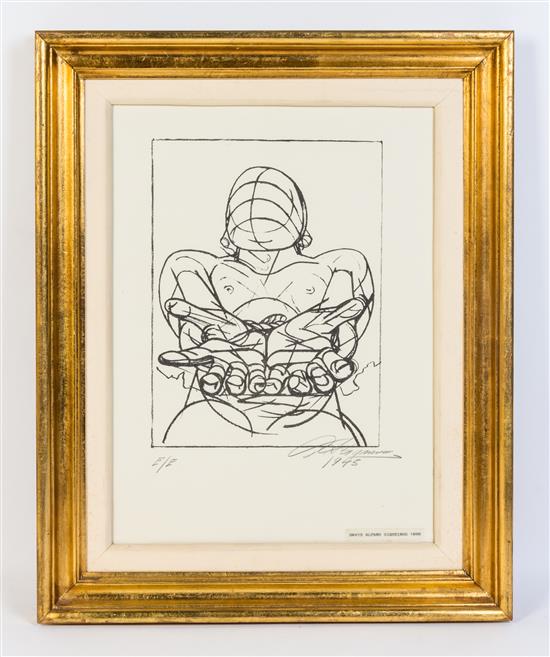 Appraisal: Sale Lot David Alfaro Siqueiros Mexican - Muestra Imagen Actual