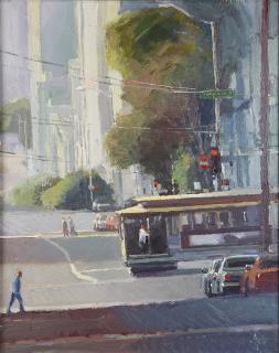 Appraisal: Painting Ken Auster Ken Auster American b Cable Car at