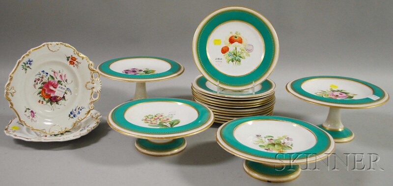 Appraisal: Group of European Decorated Porcelain Tableware including a pair of