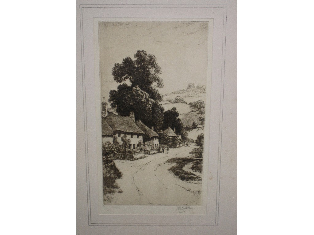 Appraisal: JOHN FULLWOOD Etching 'A Country Lane' signed in pencil and