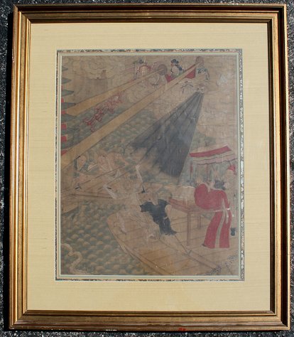 Appraisal: UNSIGNED ORIENTAL WATERCOLOR PAINTING Probably th C or earlier on