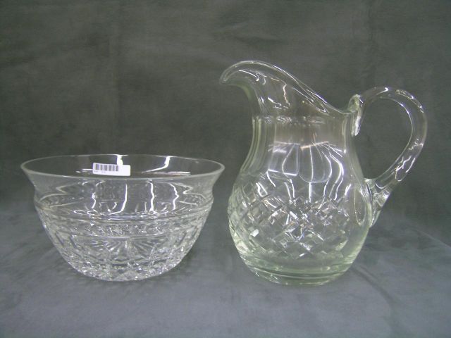 Appraisal: Lenox Crystal bowl diameter and unmarked glass water pitcher tall