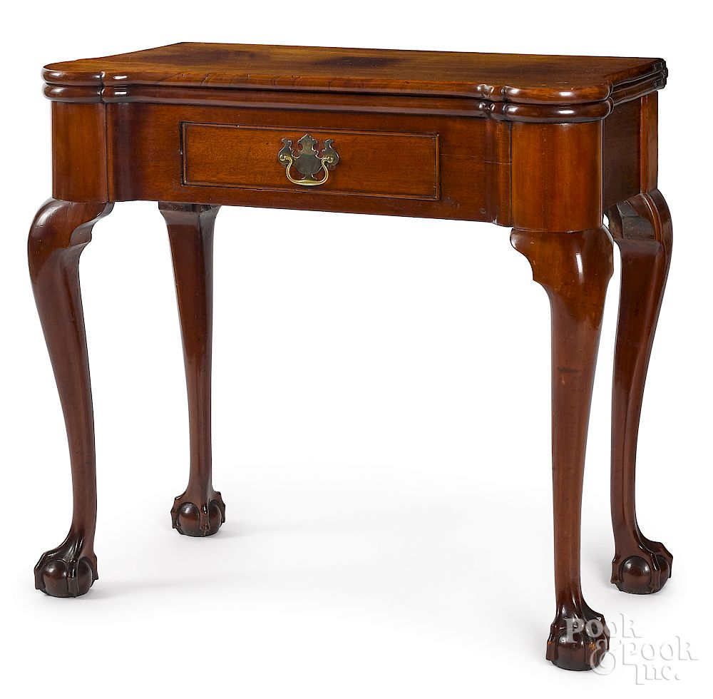 Appraisal: Philadelphia Pennsylvania Chippendale card table Philadelphia Pennsylvania Chippendale mahogany card