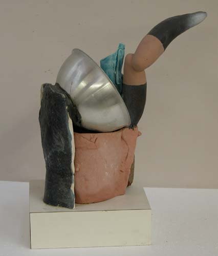 Appraisal: Mixed Media Sculpture Mixed Media on Ceramic Caplan Jerry x