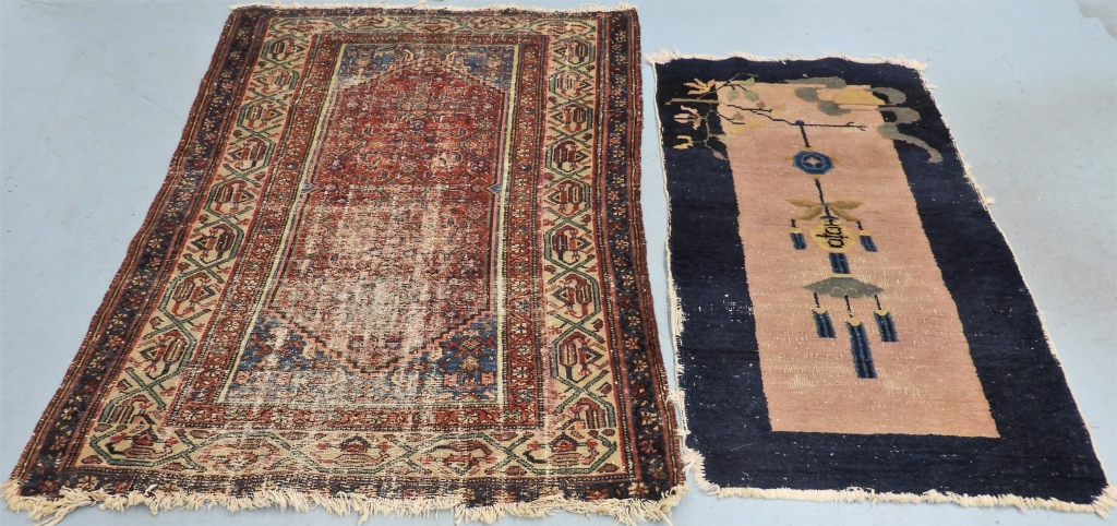 Appraisal: PC CHINESE PERSIAN THROW RUG GROUP Middle East China th